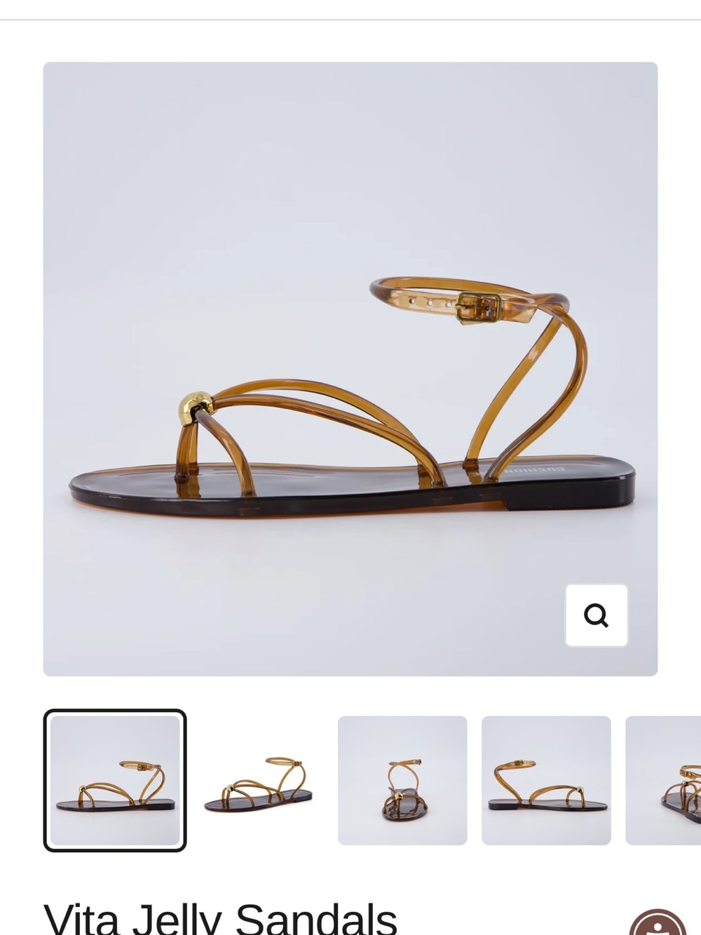 CUSHIONAIRE Vita Jelly Sandals for Women, SIZE 8 Chocolate